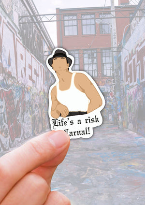 Life's a risk sticker