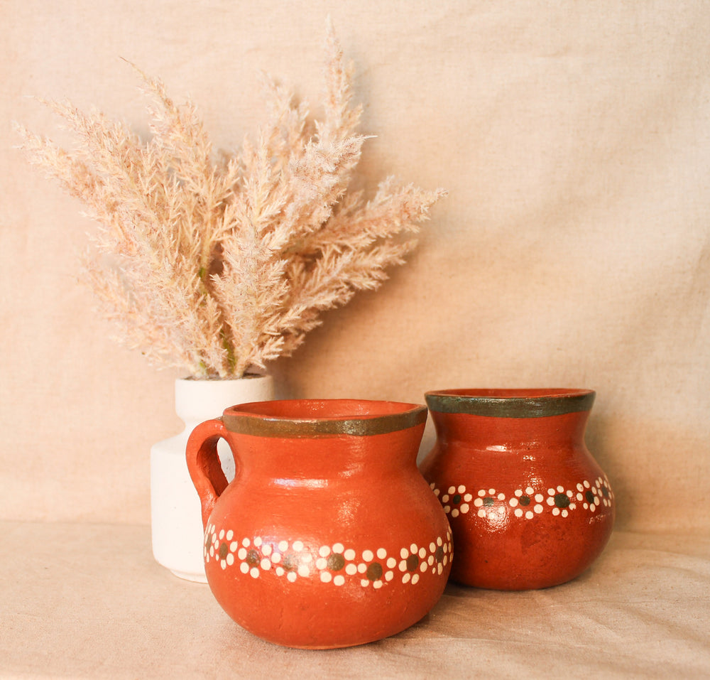 Jarro Floreado Barro