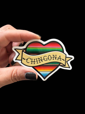 Chingona Vinyl Sticker (Sarape)