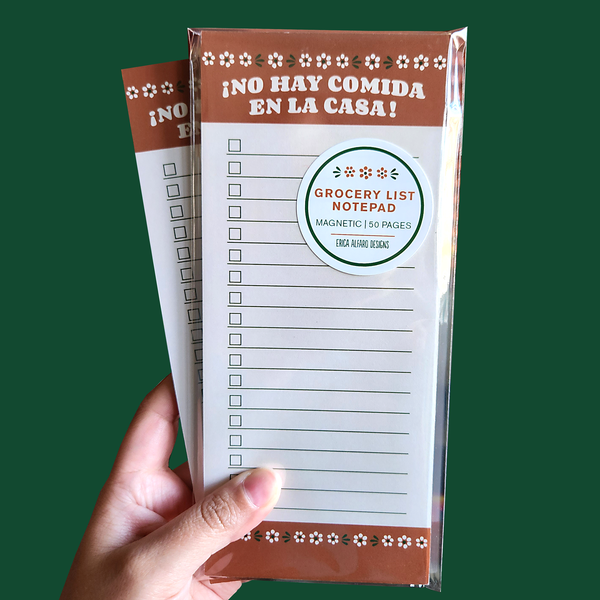 No Hay Comida En La Casa Grocery List Magnetic Notepad