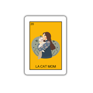 La cat mom loteria Sticker