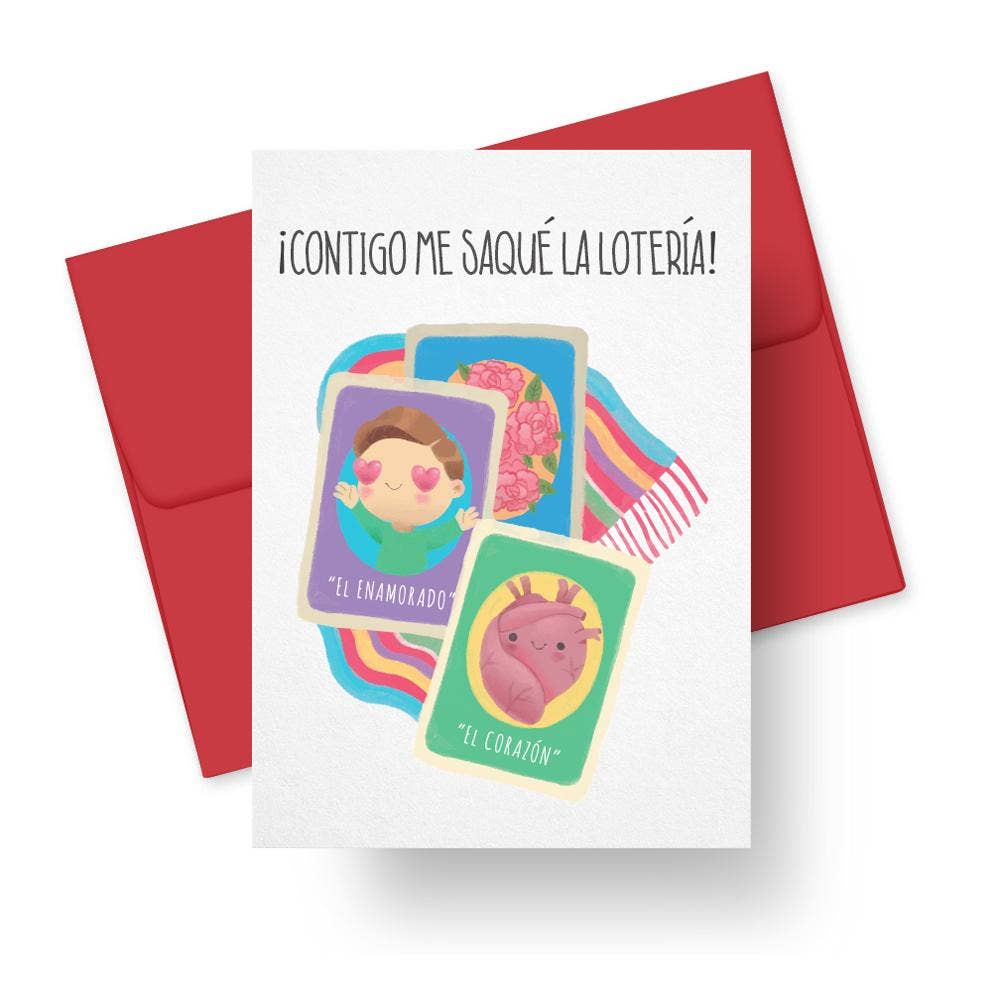 ¡Contigo Me Saqué La Lotería! Greeting Card