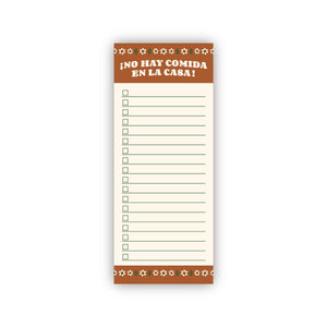 No Hay Comida En La Casa Grocery List Magnetic Notepad