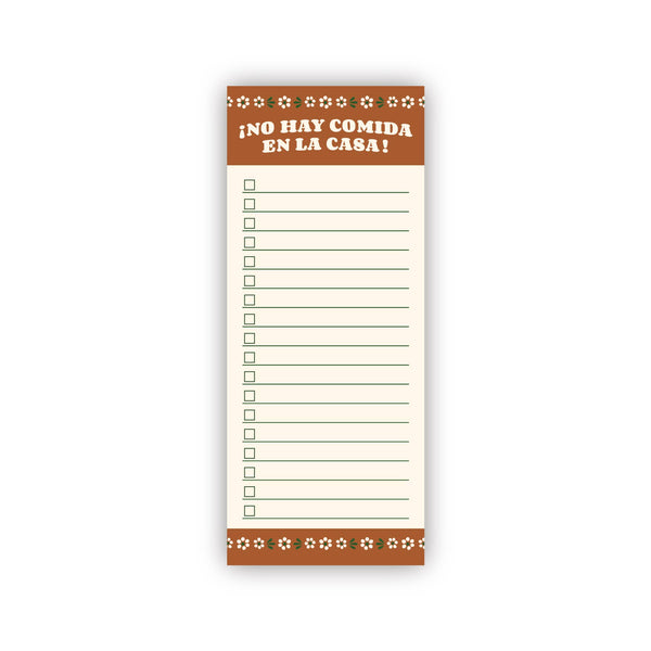 No Hay Comida En La Casa Grocery List Magnetic Notepad