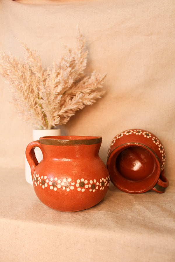 Jarro Floreado Barro