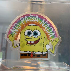 Clear NO PASA NADA Sponge Bob Sticker