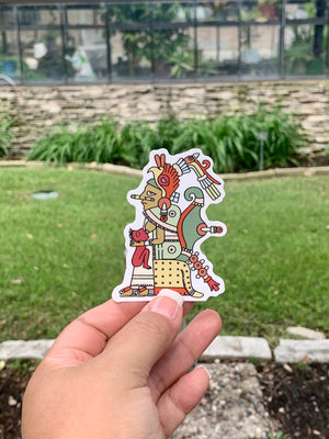 Xochiquetzal, Aztec Mother figure | Glossy Vinyl Sticker