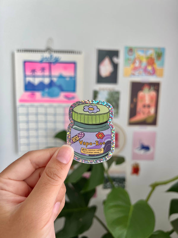 Glitter VaporRub Sticker- Mexican Sticker