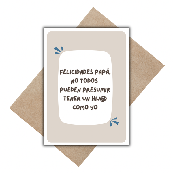 Felicidades papá Greeting Card