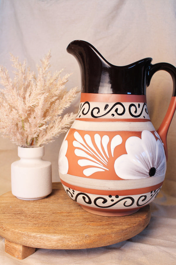 Jarra Flor Blanca Set