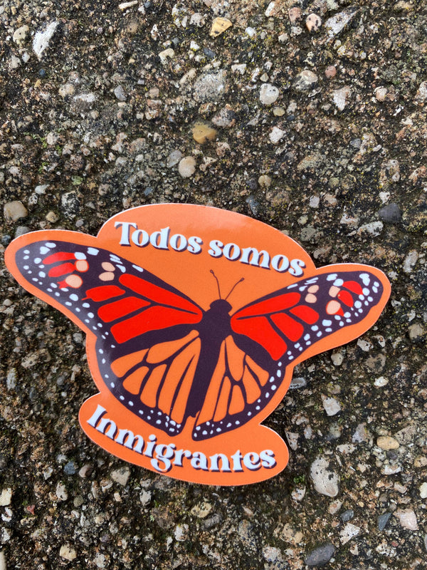 Inmigrantes Mariposa Sticker