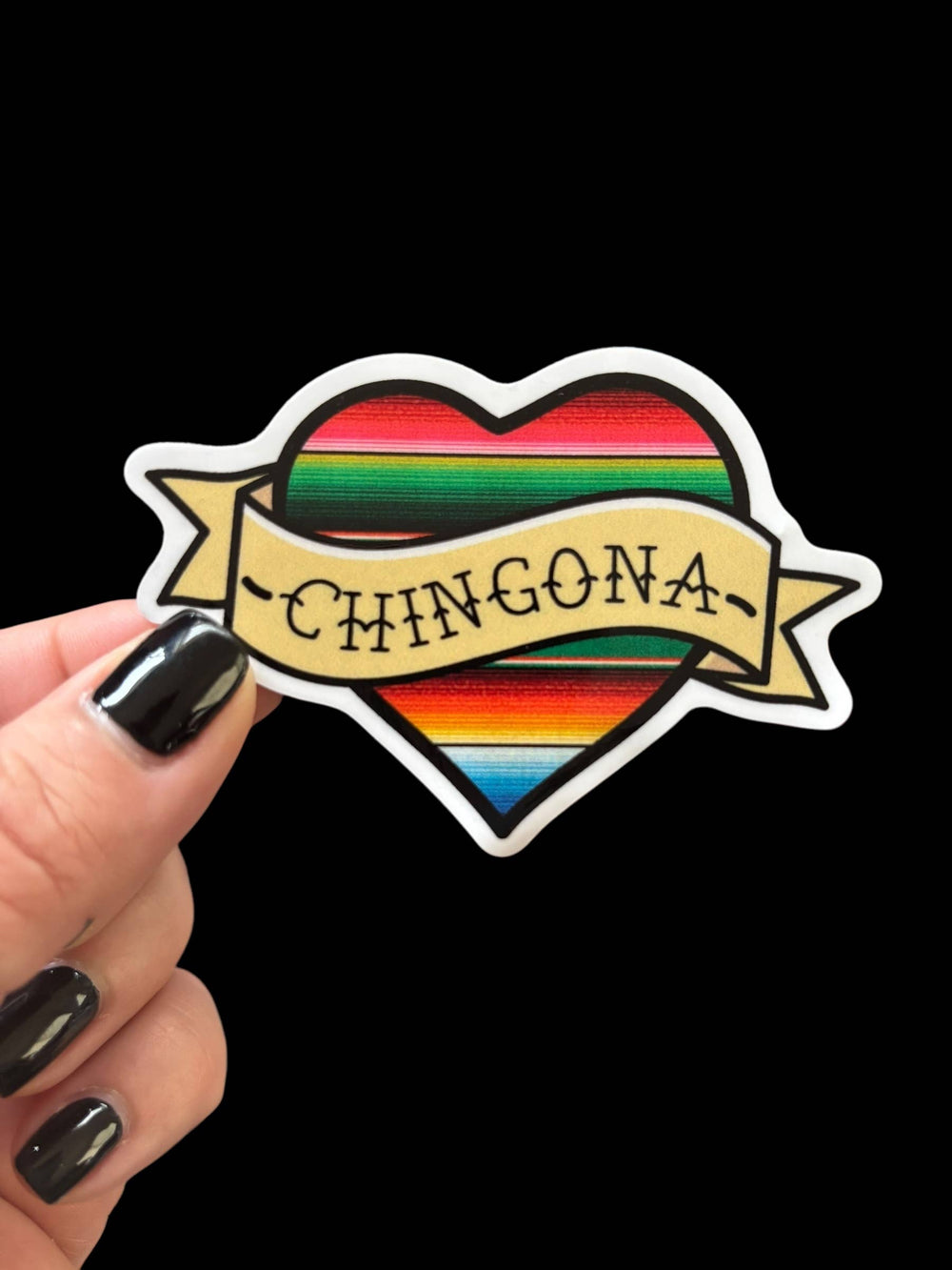 Chingona Vinyl Sticker (Sarape)