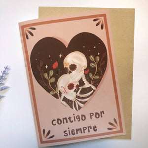 Contigo por Siempre Greeting Card