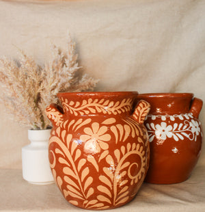 Florero Flores Blancas