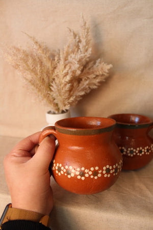 Jarro Floreado Barro