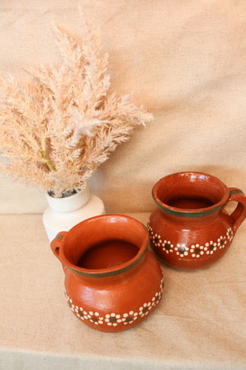 Jarro Floreado Barro