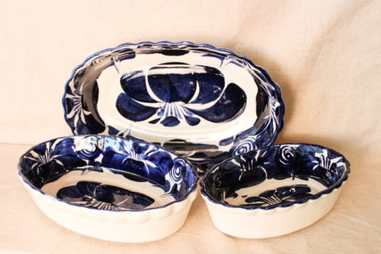 Pescadera Cobalto 3pc.