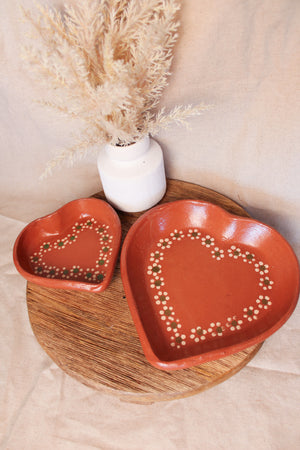 Plato Corazon Barro 14cm