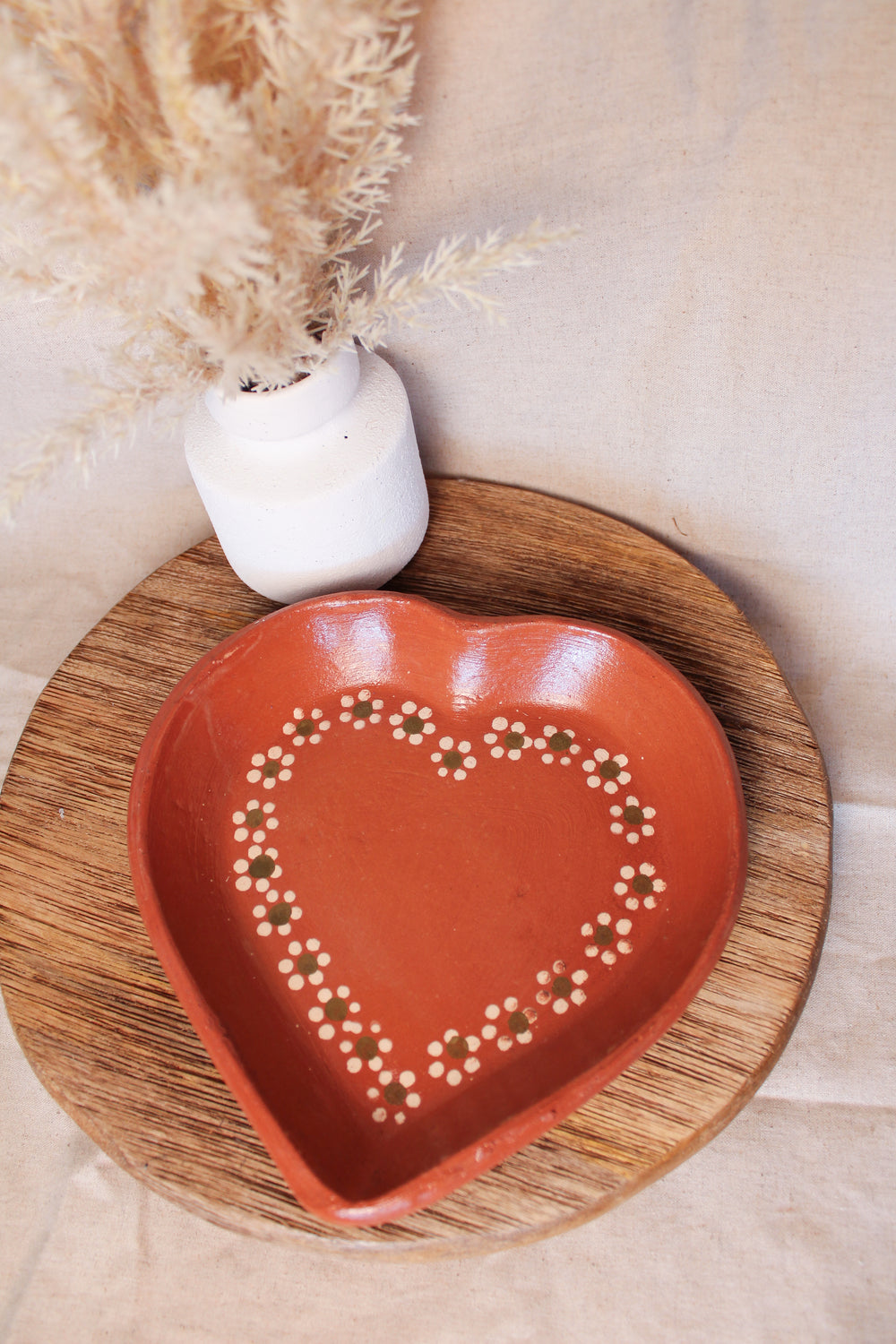 Plato Corazon Barro 20cm