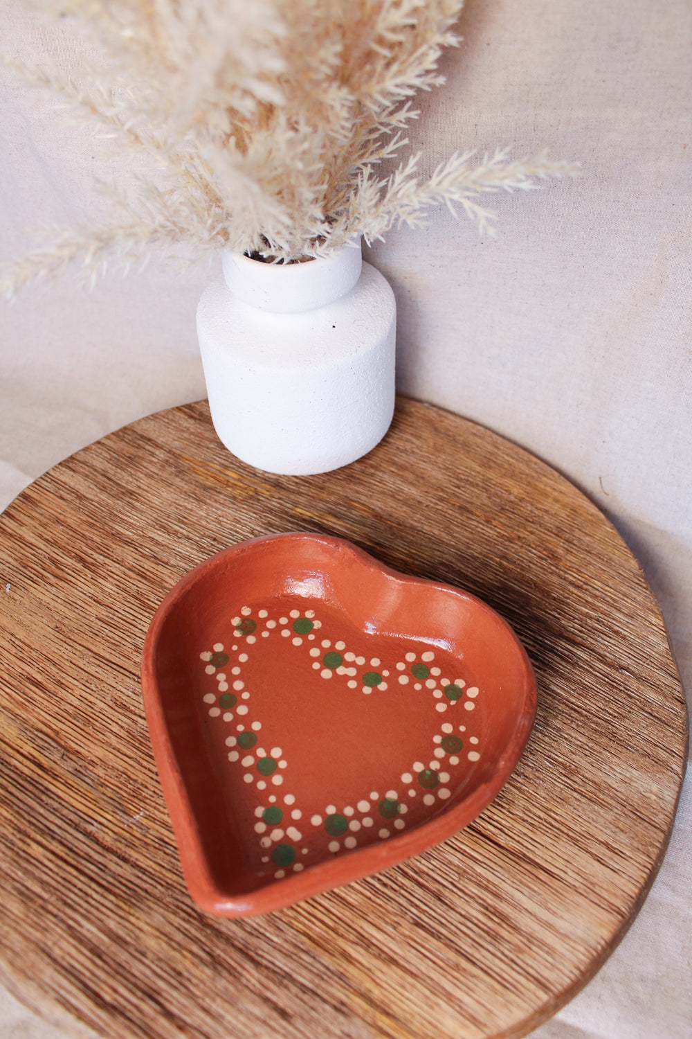 Plato Corazon Barro 14cm
