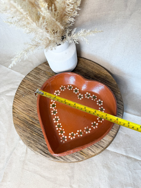 Plato Corazon Barro 14cm