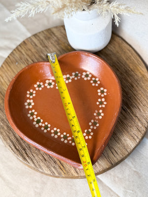 Plato Corazon Barro 20cm