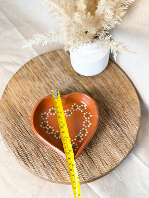Plato Corazon Barro 14cm