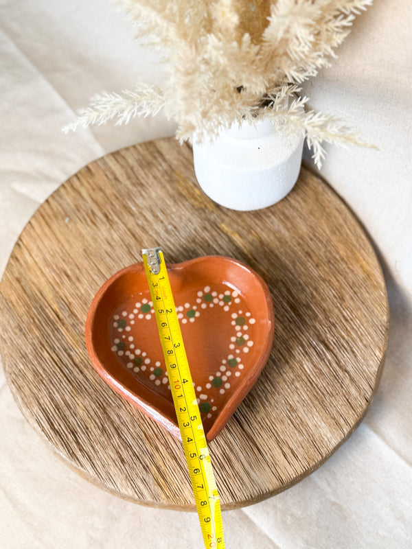 Plato Corazon Barro 14cm
