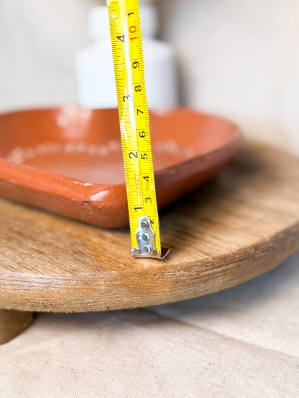 Plato Corazon Barro 20cm