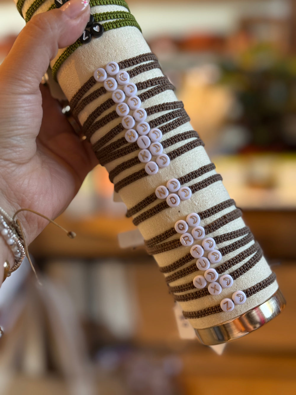 Brown Letter Bracelets