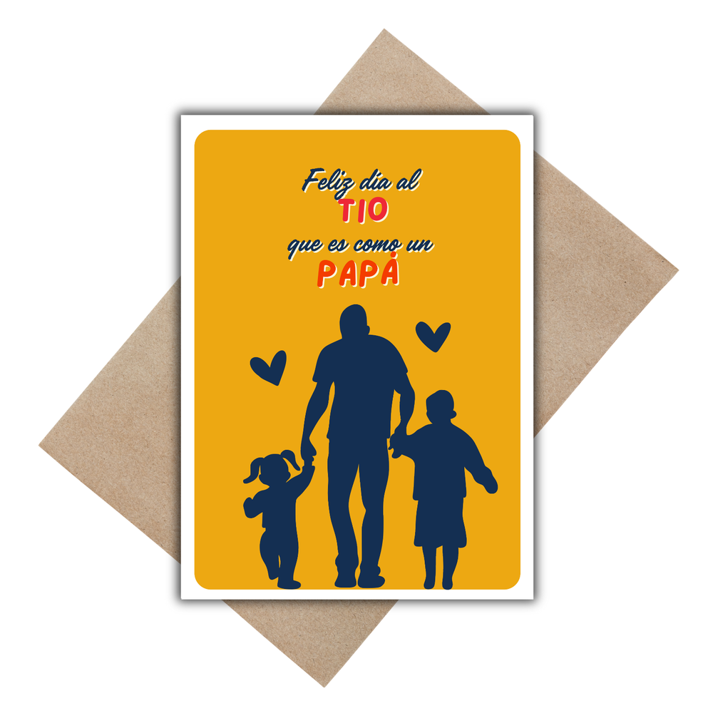 Feliz día Tio card with envelope 