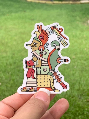 Xochiquetzal, Aztec Mother figure | Glossy Vinyl Sticker