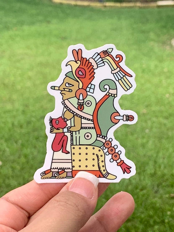 Xochiquetzal, Aztec Mother figure | Glossy Vinyl Sticker