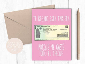 El Cheque-Greeting Card