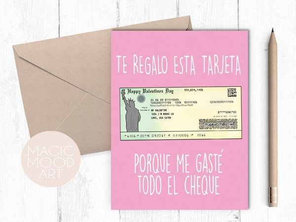 El Cheque-Greeting Card