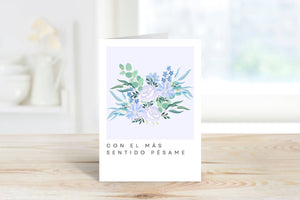 Con el Mas Sentido Pesame Greeting Card