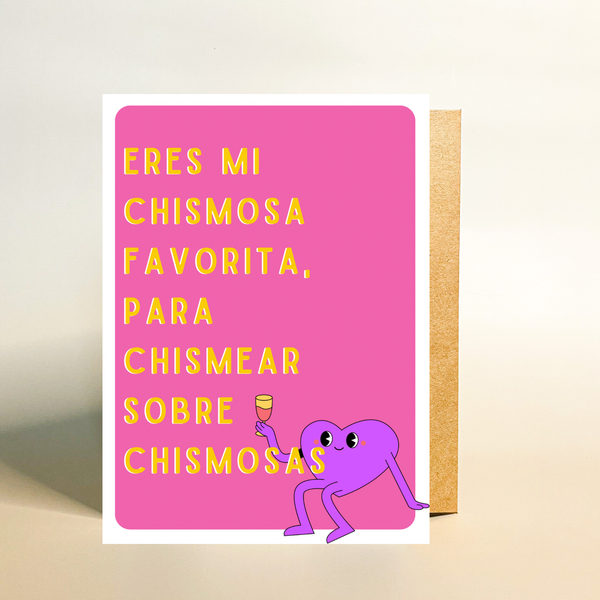 Eres Mi Chismosa favorita greeting card