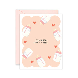 Felicidades Por Su Bebe Greeting Card | New Baby Card