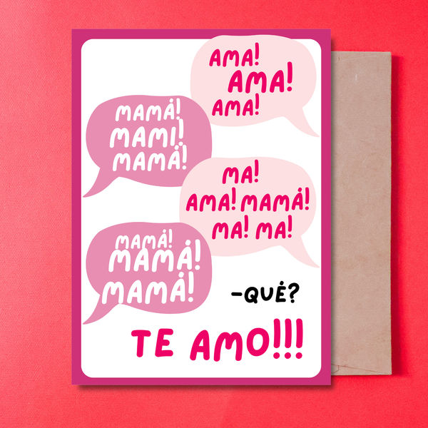 Mama! Ama! Ma!, Mother Greeting Card