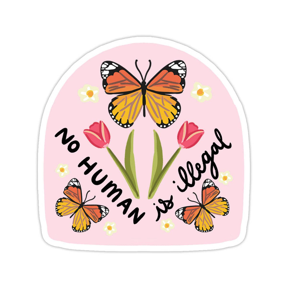 No Human Is Illegal Vinyl Sticker
