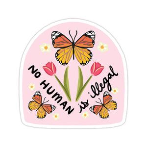 No Human Is Illegal Vinyl Sticker
