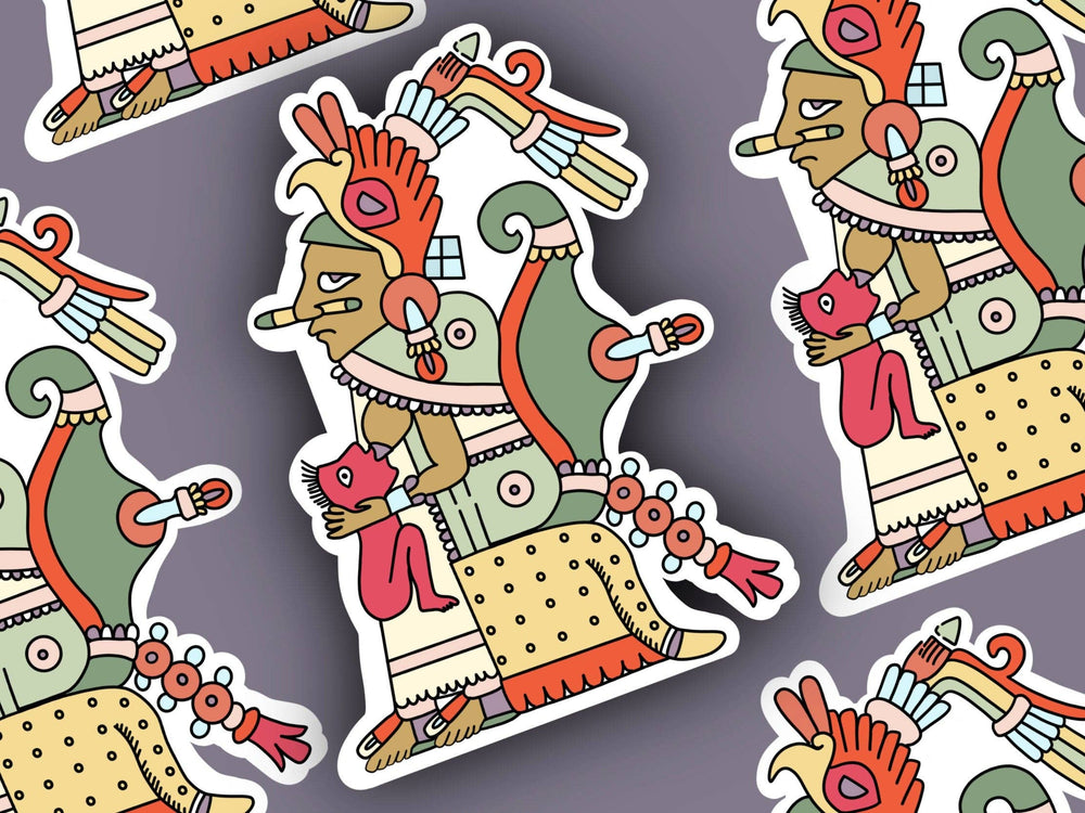 Xochiquetzal, Aztec Mother figure | Glossy Vinyl Sticker