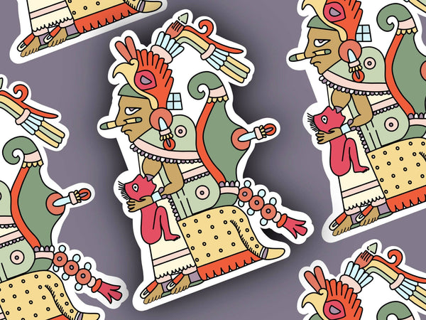 Xochiquetzal, Aztec Mother figure | Glossy Vinyl Sticker